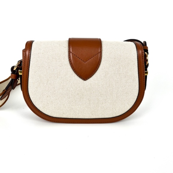 LOUIS VUITTON LV Post 9 Soft MM Brown Tan Canvas Leather Crossbody Shoulder Bag - Picture 3 of 14